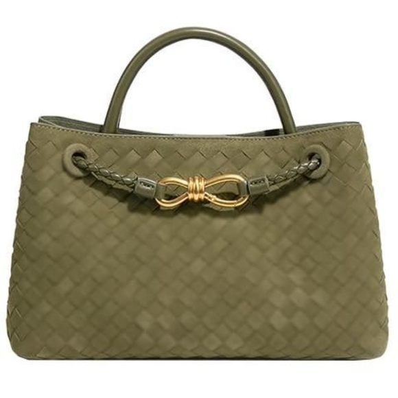 Suede Woven Tote Bag Pu Leather Crossbody Bag Shoulder Bag Casual :| - Picture 1 of 5